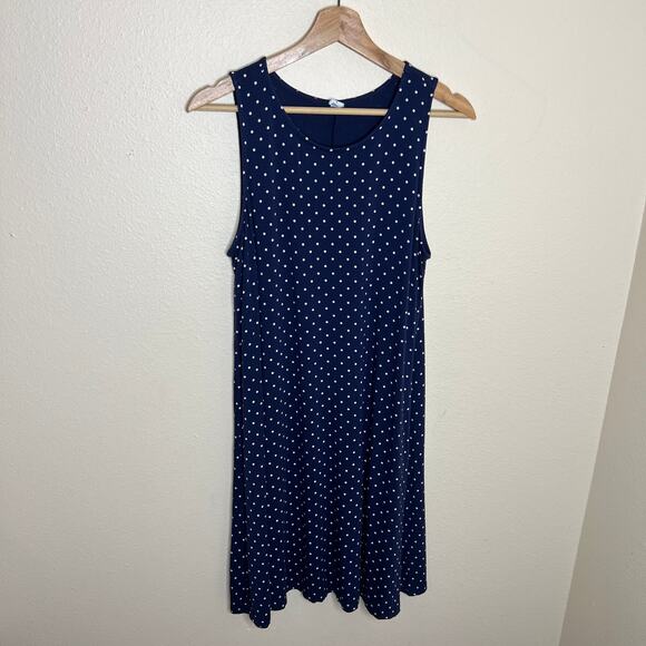 Old Navy Dresses & Skirts - Old Navy Blue White Polka Dot Sleeveless Dress Large